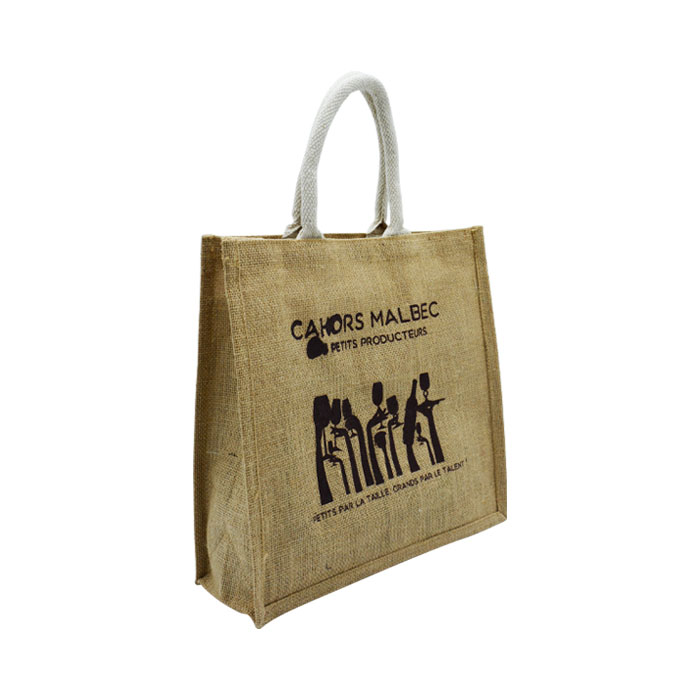 Sac toile de jute Impression logo en 1 couleur - Initiatives Objets  Personnalisés